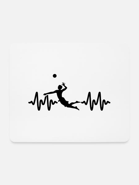 beach volley - Mousepad (Querformat) - Weiß