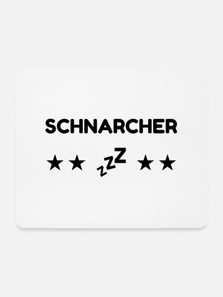 Schnarchen / Schnarcher / Schlaf / Schnarcherin - Mousepad (Querformat) - Weiß