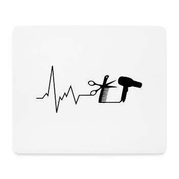 herzschlag friseurin - Mousepad (Querformat) - Weiß - Vorne