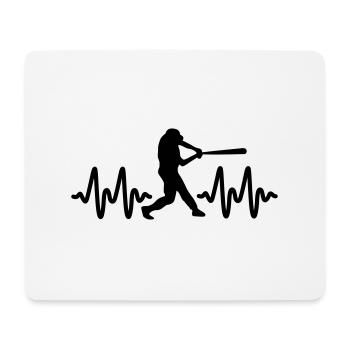 base-ball - Tapis de souris (format paysage) - blanc - Devant