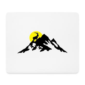 Mountain and Ibex at Sunrise - Mouse Pad (horizontal) - white - Front