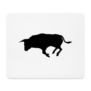 stier - Mousepad (Querformat) - Weiß - Vorne
