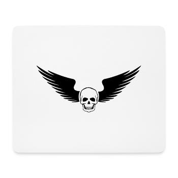 skull_fluegel_ - Mousepad (Querformat) - Weiß - Vorne