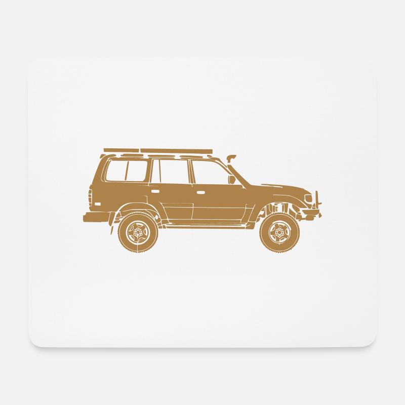 Geländewagen - Mousepad (Querformat) - Weiß