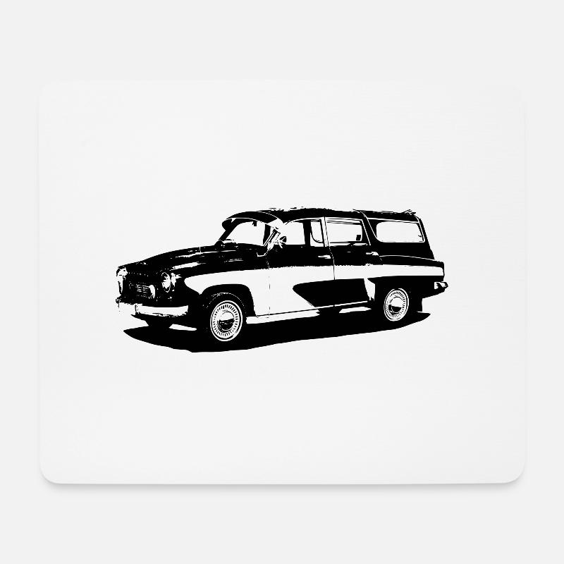 Auto Oldtimer - Mousepad (Querformat) - Weiß