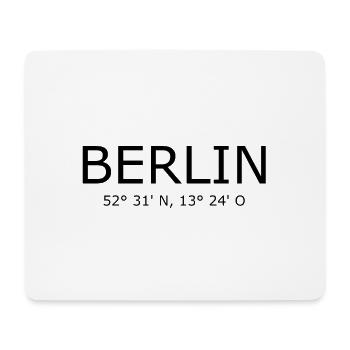Berlin Koordinaten - Deutschland Brandenburger Tor - Mousepad (Querformat) - Weiß - Vorne