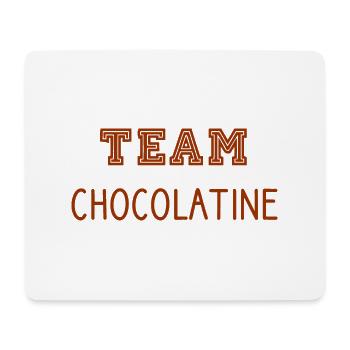 T shirt team chocolatine homme femme enfant - Tapis de souris (format paysage) - blanc - Devant