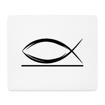Jesus Christ God Faith - Mousepad (Querformat) - Weiß - Vorne