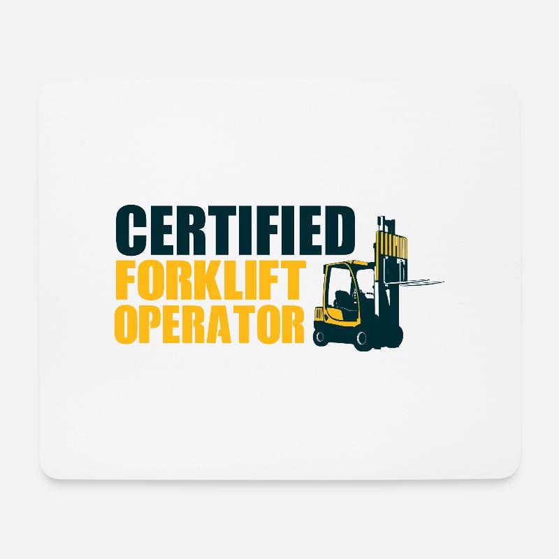 Zertifizierter Gabelstaplerfahrer - Mousepad (Querformat) - Weiß