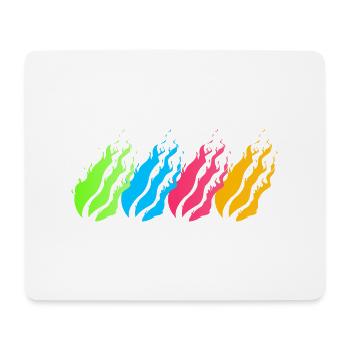 Feuerball Neon - Mousepad (Querformat) - Weiß - Vorne