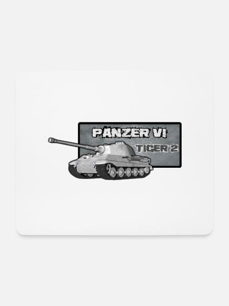 Tank - Mousepad (Querformat) - Weiß