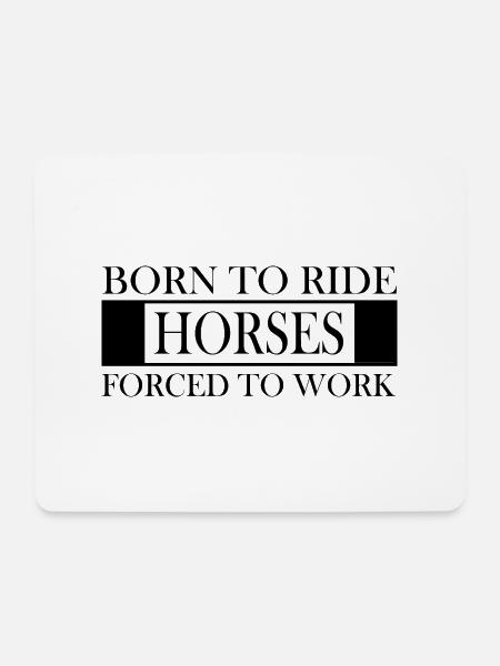 Pferd - Mousepad (Querformat) - Weiß