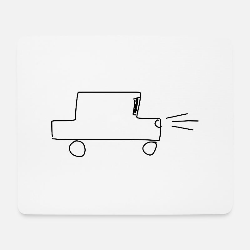 Auto Fahrzeug - Mousepad (Querformat) - Weiß