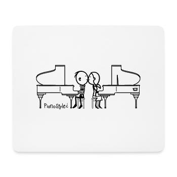 pianostyle - kiss'n'style - Mousepad (Querformat) - Weiß - Vorne