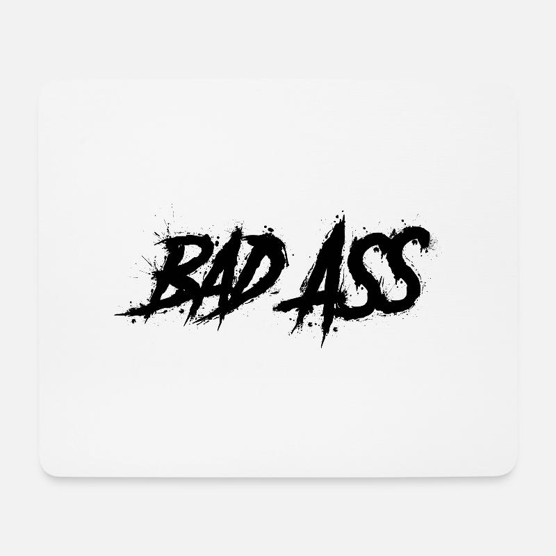 badass splash - Mousepad (Querformat) - Weiß