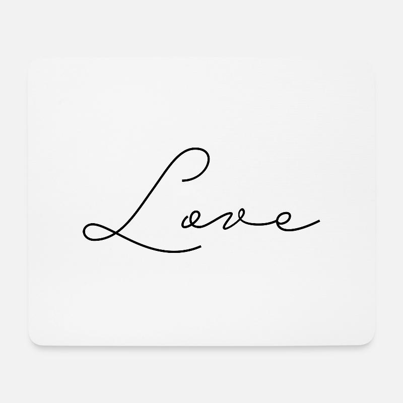 Love - Mousepad (Querformat) - Weiß