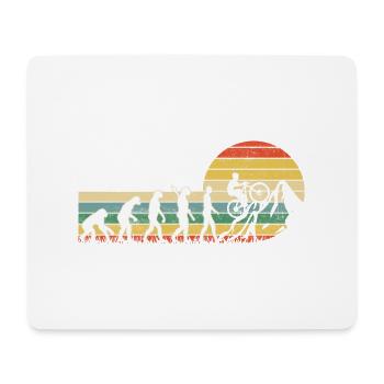 Evolution Mountainbiker Fahrrad fahren Berge Natur - Mousepad (Querformat) - Weiß - Vorne