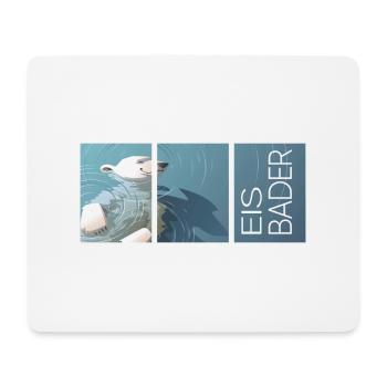 eisbader winterbader kälte winterschwimmer eisbär - Mousepad (Querformat) - Weiß - Vorne