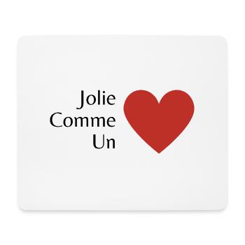 Jolie comme un cœur - Tapis de souris (format paysage) - blanc - Devant