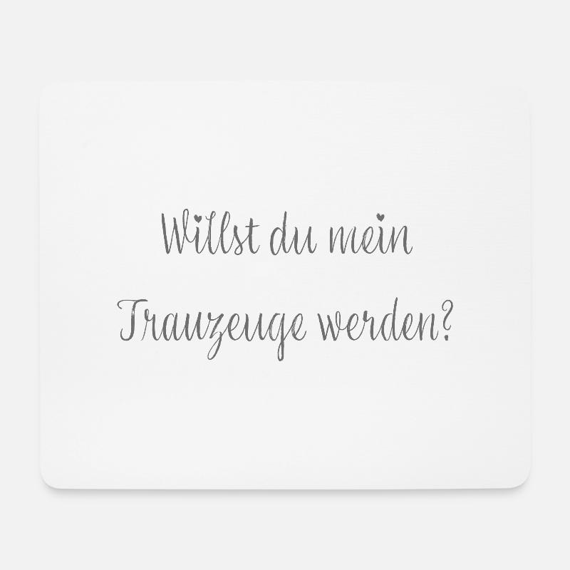Willst du mein Trauzeuge werden? - Mousepad (Querformat) - Weiß
