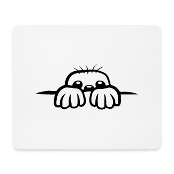 Cartoon mole watches - Mouse Pad (horizontal) - white - Front