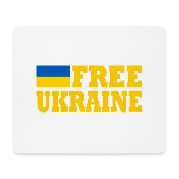 Free ukraine - Mousepad (Querformat) - Weiß - Vorne