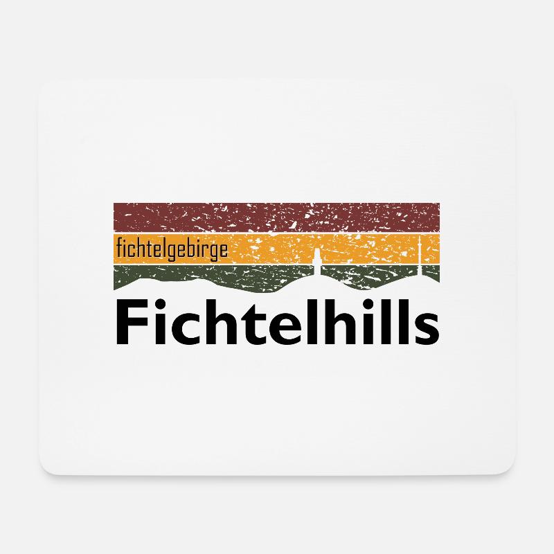 Fichtelgebirge Kösseine Schneeberg Ochsenkopf - Mousepad (Querformat) - Weiß