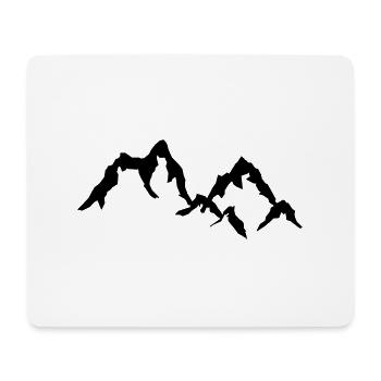 Berge - Mousepad (Querformat) - Weiß - Vorne