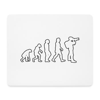 Photographers Evolution Camera Funny Photography - Mouse Pad (horizontal) - white - Front