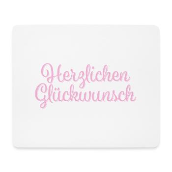 Herzlichen Glückwunsch Geschenkidee - Mousepad (Querformat) - Weiß - Vorne