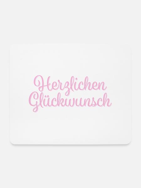 Herzlichen Glückwunsch Geschenkidee - Mousepad (Querformat) - Weiß