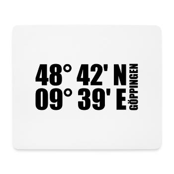 Göppingen Koordinaten - Mousepad (Querformat) - Weiß - Vorne