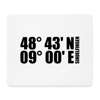 Sindelfingen coordinates - Mouse Pad (horizontal) - white - Front