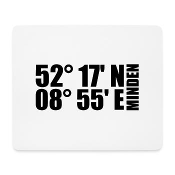 Minden Koordinaten - Mousepad (Querformat) - Weiß - Vorne