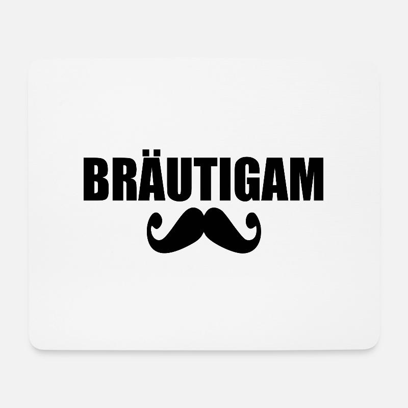 bräutigam - Mousepad (Querformat) - Weiß