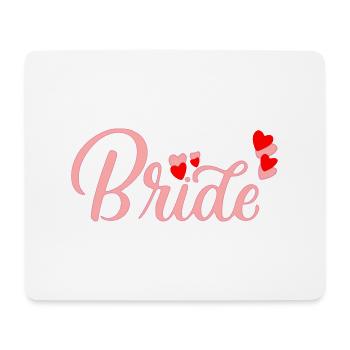Cœur de mariée - Tapis de souris (format paysage) - blanc - Devant
