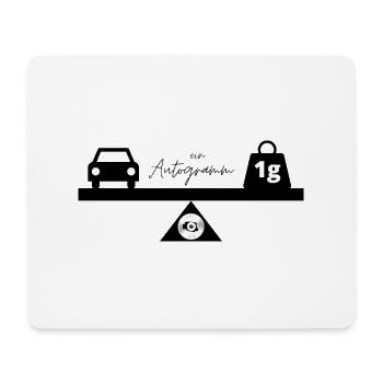 Autograph - a car and a gram on a scale - Mouse Pad (horizontal) - white - Front