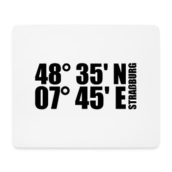 Strasbourg coordinates - Mouse Pad (horizontal) - white - Front