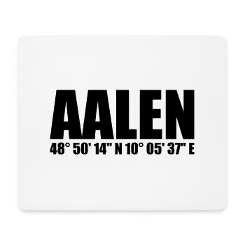 Aalen Koordinaten - Mousepad (Querformat) - Weiß - Vorne