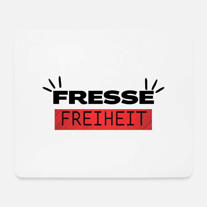Fresse Freiheit - Mousepad (Querformat) - Weiß