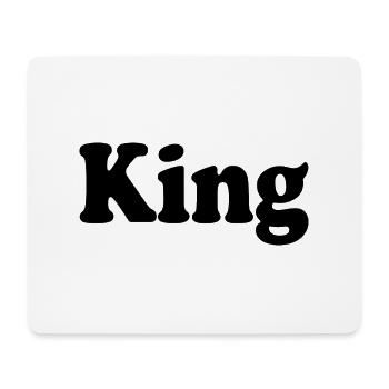 King - Mousepad (Querformat) - Weiß - Vorne