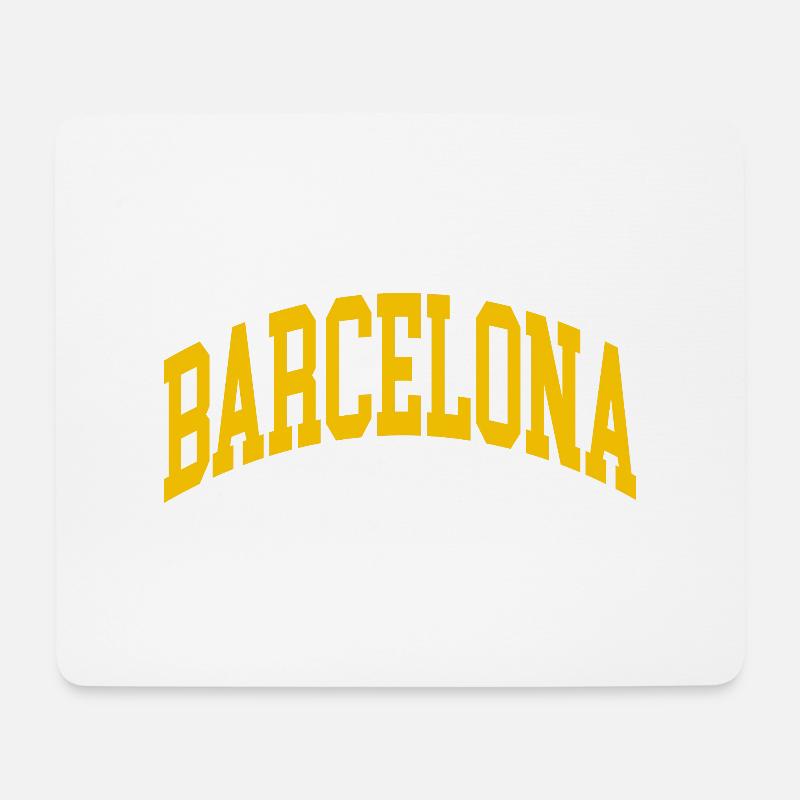 Barcelona - Mousepad (Querformat) - Weiß