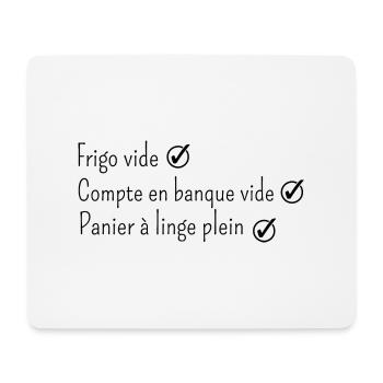 panier à linge plein humour - Tapis de souris (format paysage) - blanc - Devant