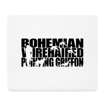 BOHEMIAN WIREHAIRED POINTING GRIFFON Hunting Wilsigns - Mouse Pad (horizontal) - white - Front