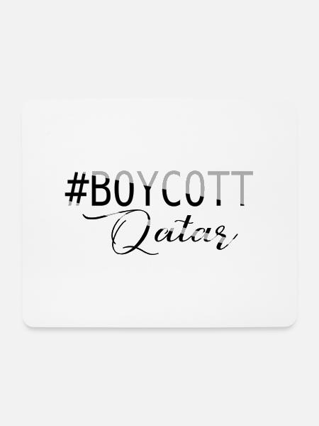 BOYKOTT KATAR - Mouse Pad (horizontal) - white