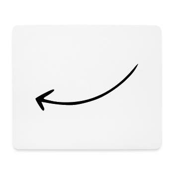 Flèche dessin croquis noir - Tapis de souris (format paysage) - blanc - Devant