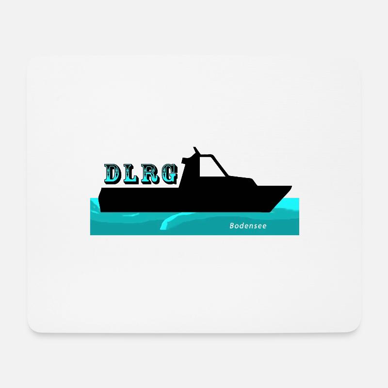 DLRG - Rettungsboot Bodensee - Mousepad (Querformat) - Weiß