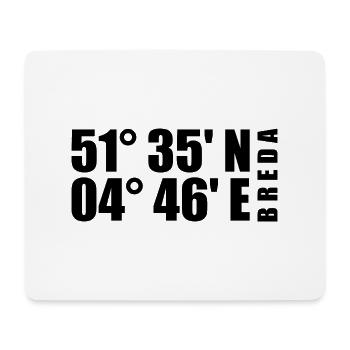 Breda Koordinaten - Mousepad (Querformat) - Weiß - Vorne