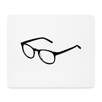 Brille - Bild - Mousepad (Querformat) - Weiß - Vorne