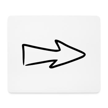 Arrow drawing sketch black - Mouse Pad (horizontal) - white - Front